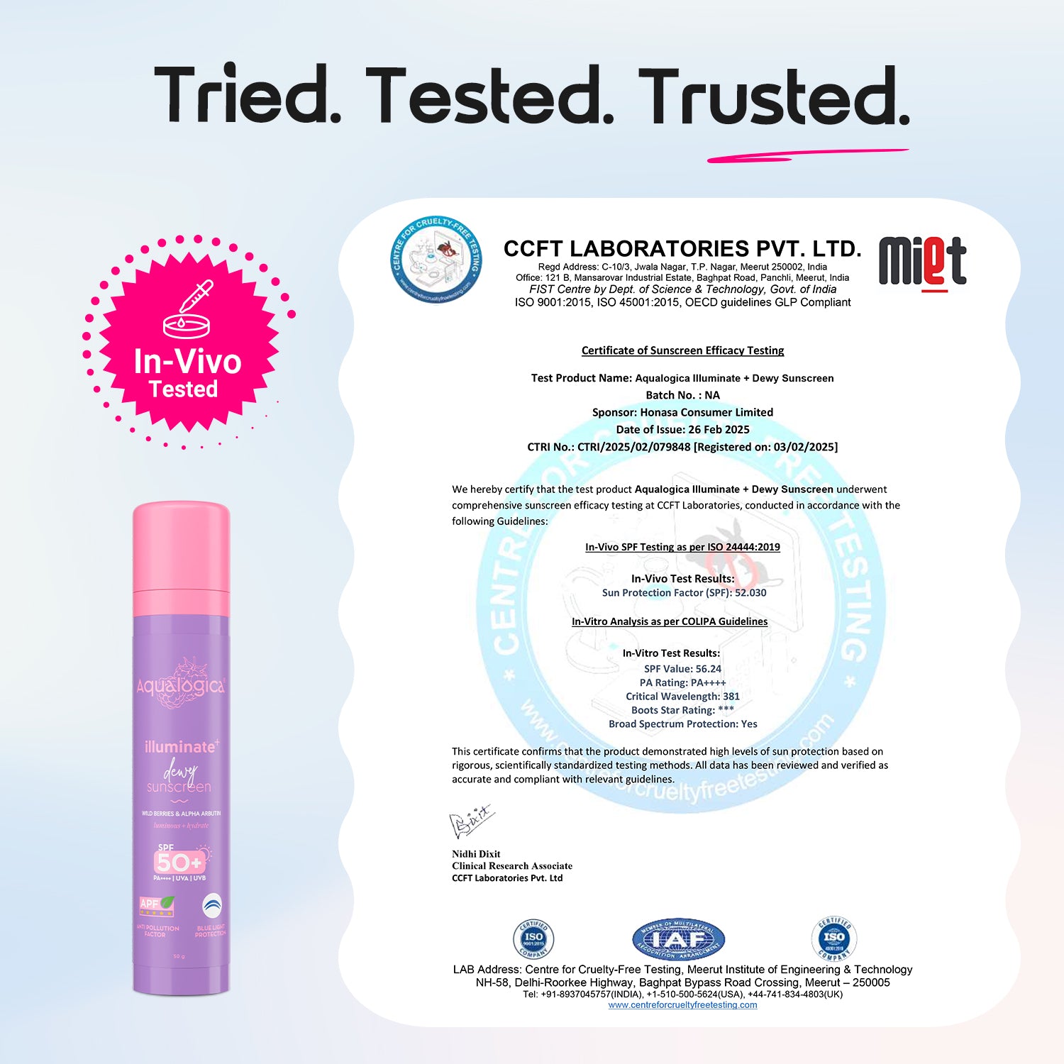 Illuminate+ Dewy Sunscreen In-Vivo Tested SPF 50+ PA++++ with Wild Berries & Alpha Arbutin - 50 g