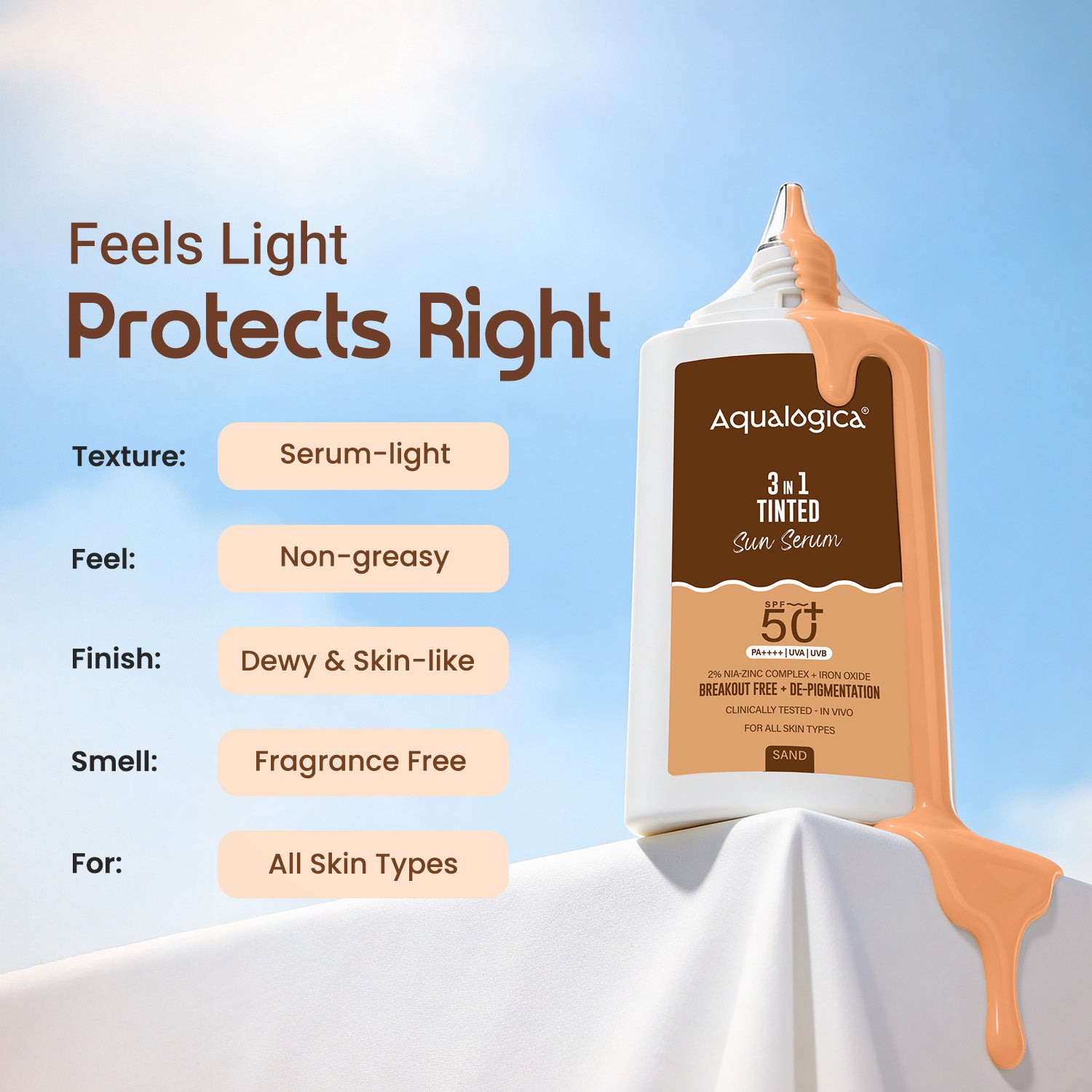 3-in-1 Tinted Sun Serum - Sand | 50ml