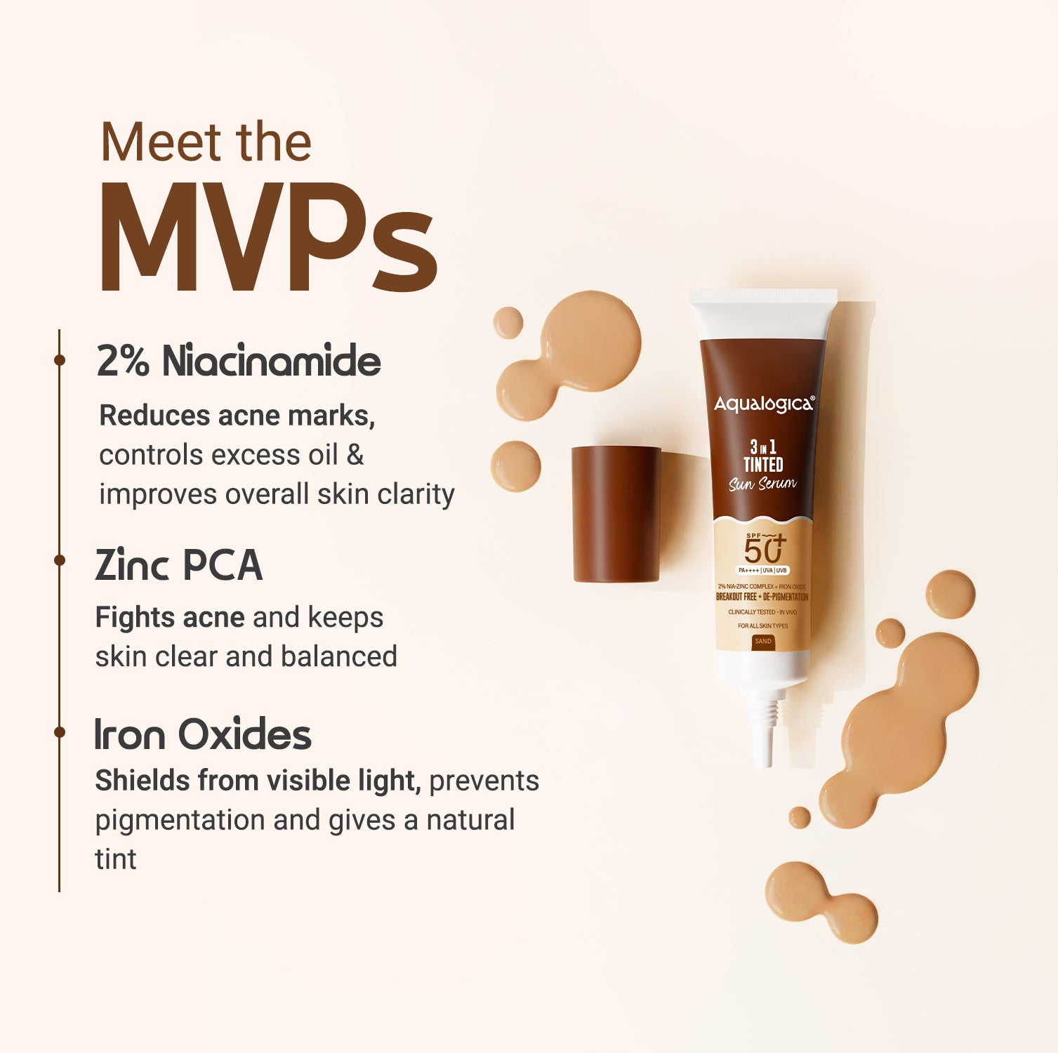 3-in-1 Tinted Sun Serum - Sand | Trial Pack | 10ml