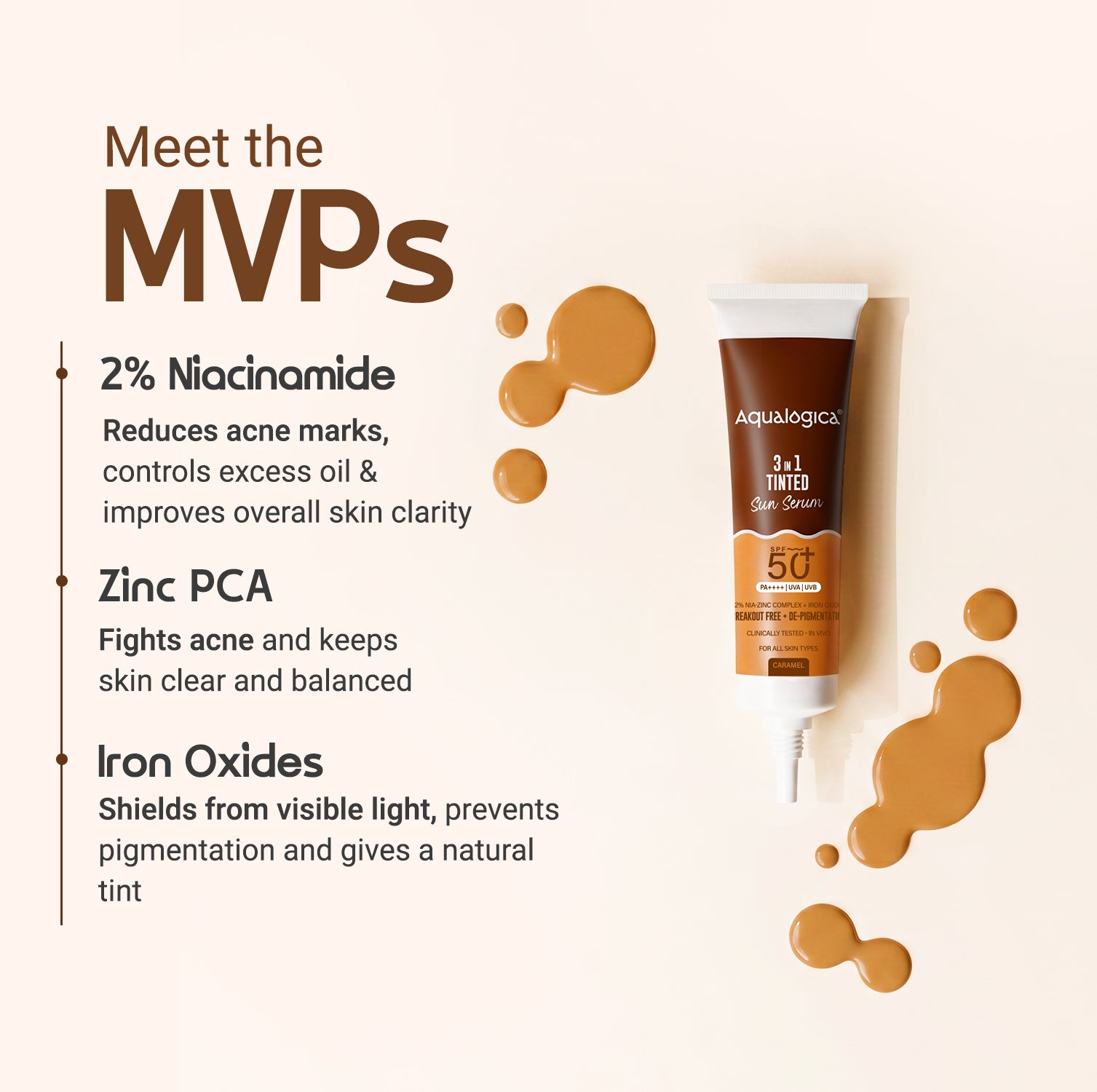 3-in-1 Tinted Sun Serum - Caramel | Trial Pack | 10ml