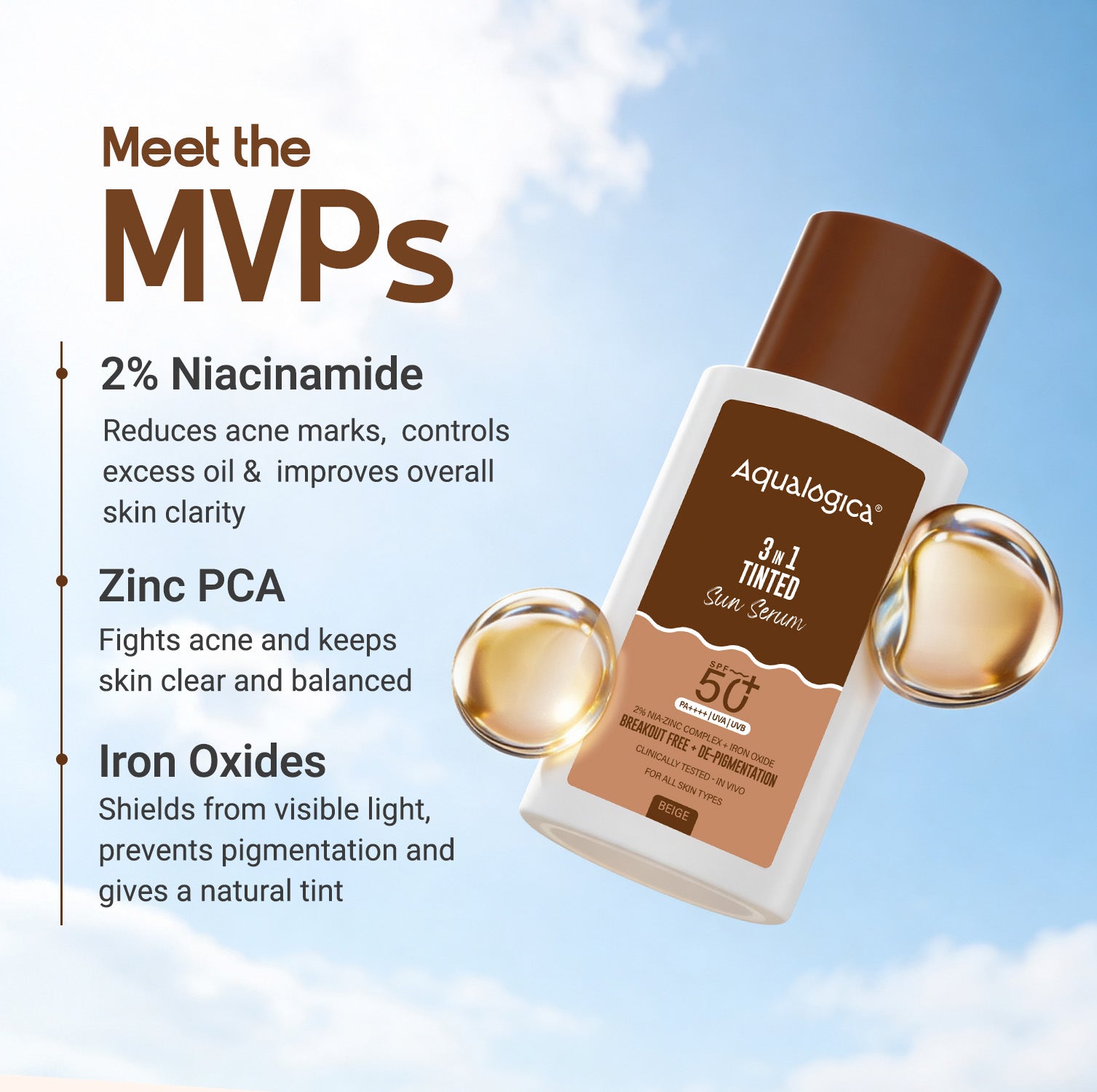 3-in-1 Tinted Sun Serum - Beige | 50ml