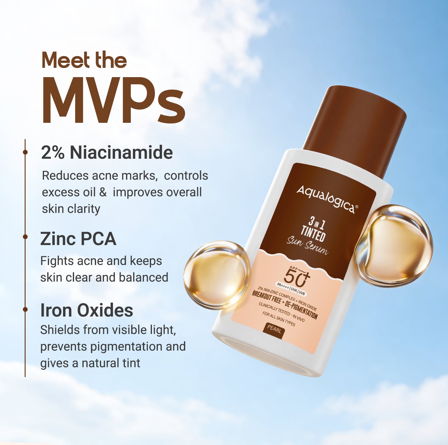 3-in-1 Tinted Sun Serum - Pearl | 50g