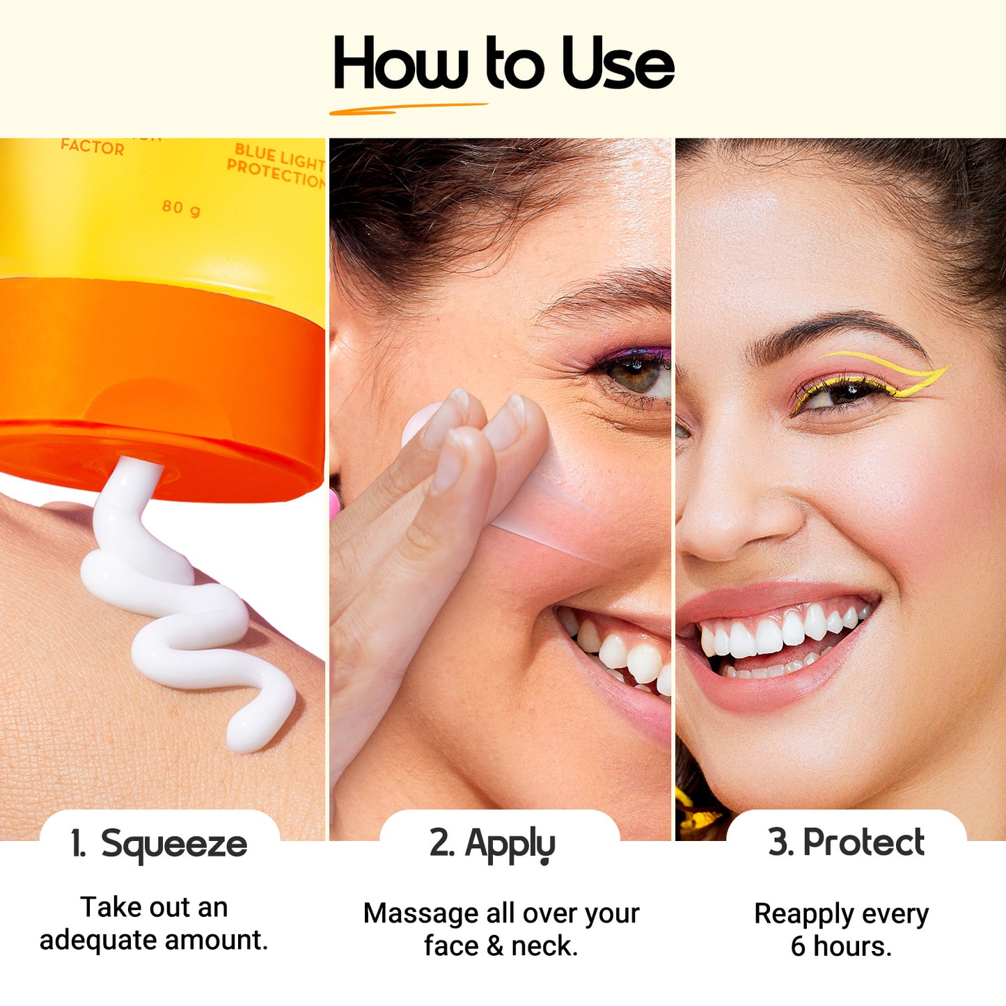 Glow+ Dewy Sunscreen Gel SPF 50+ PA++++ with Papaya & Vitamin C - 80g