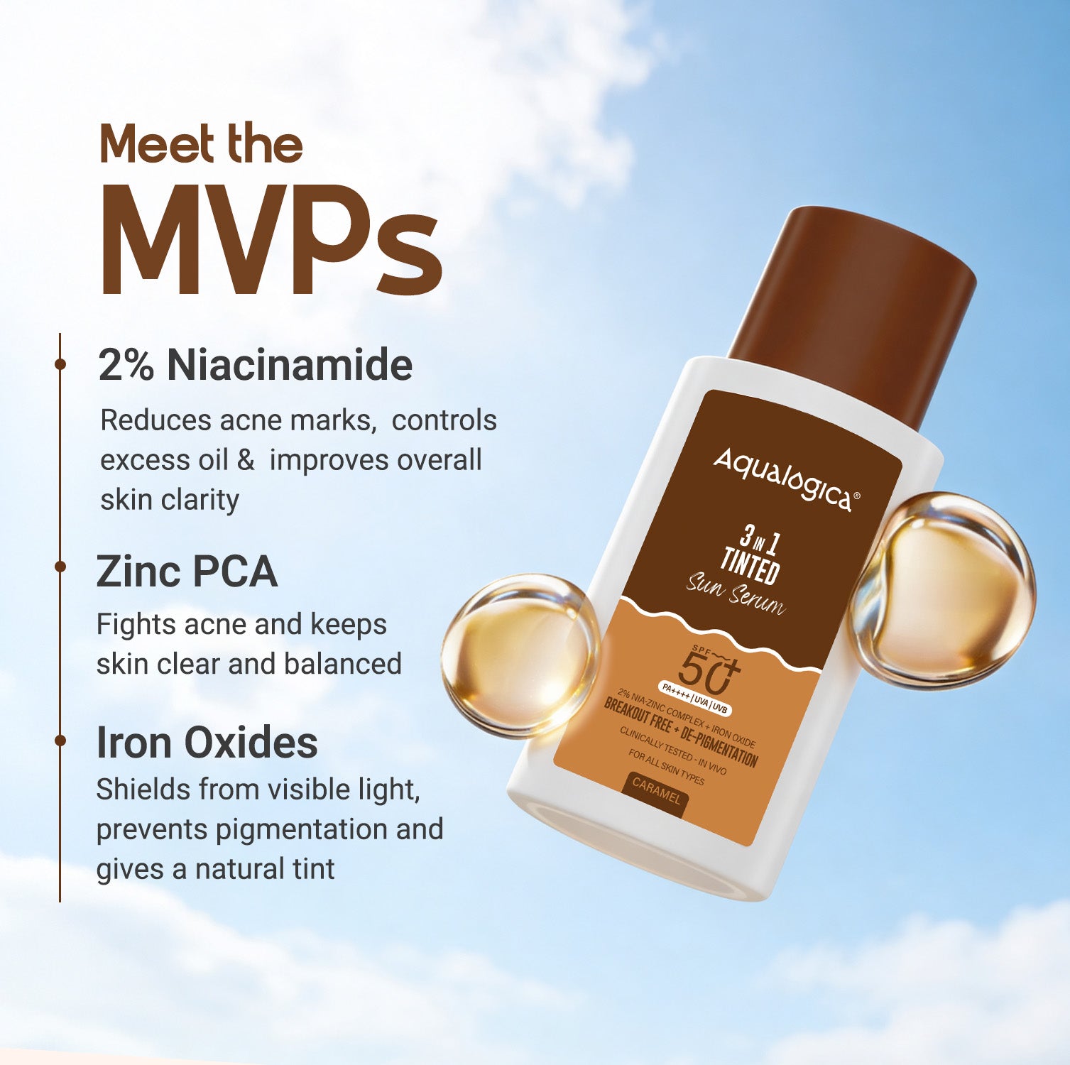 3-in-1 Tinted Sun Serum - Caramel | 50ml