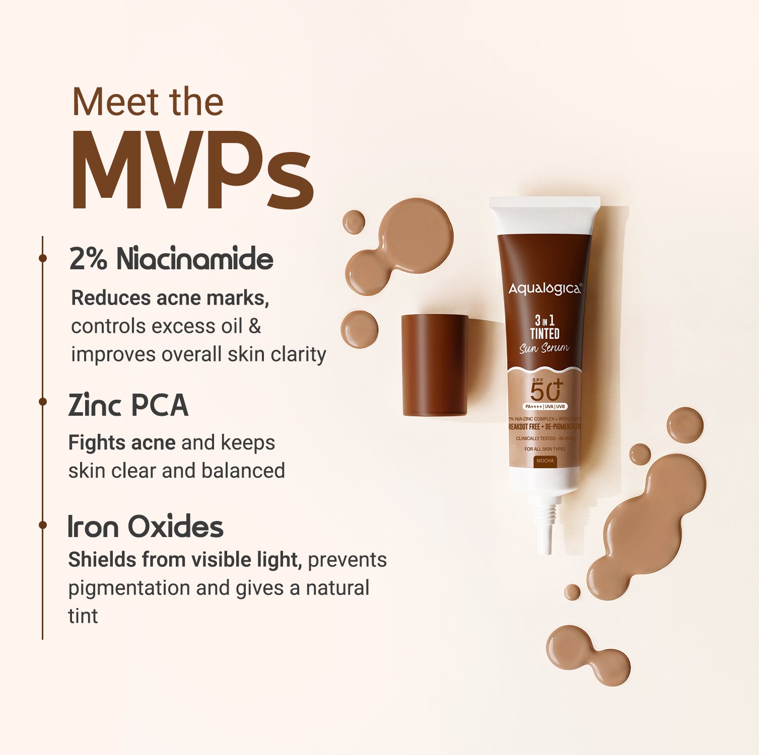 3-in-1 Tinted Sun Serum - Mocha | Trial Pack | 10ml