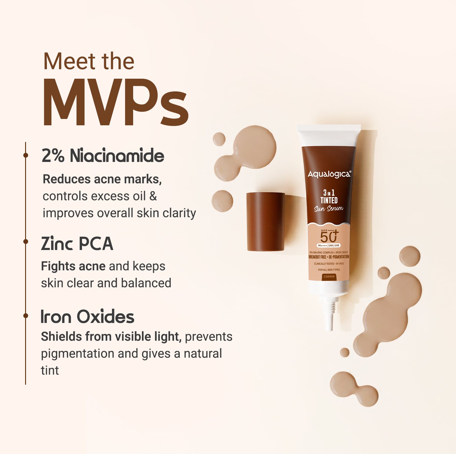 3-in-1 Tinted Sun Serum - Cashew | Trial Pack | 10ml