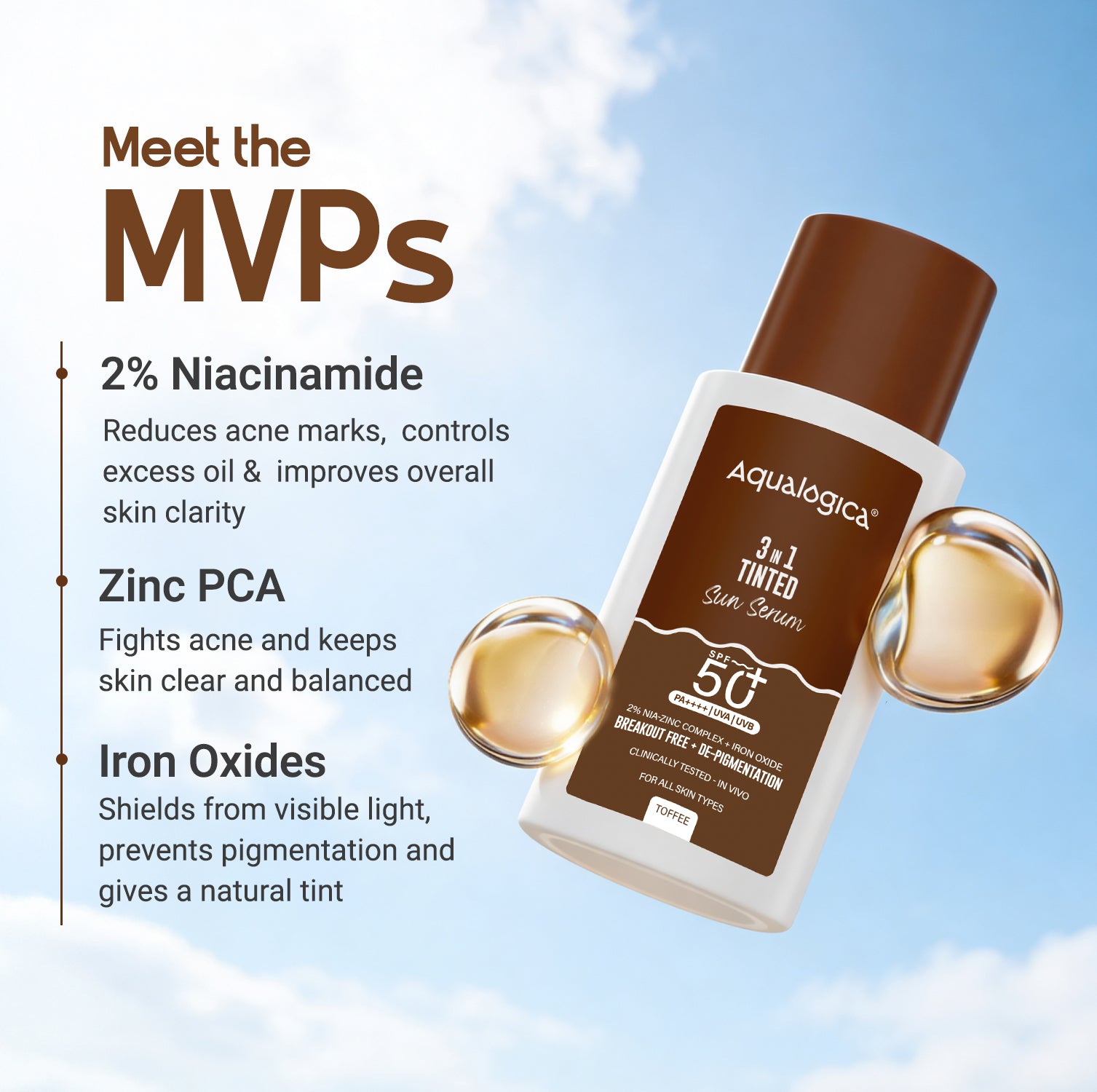 3-in-1 Tinted Sun Serum - Toffee | 50ml