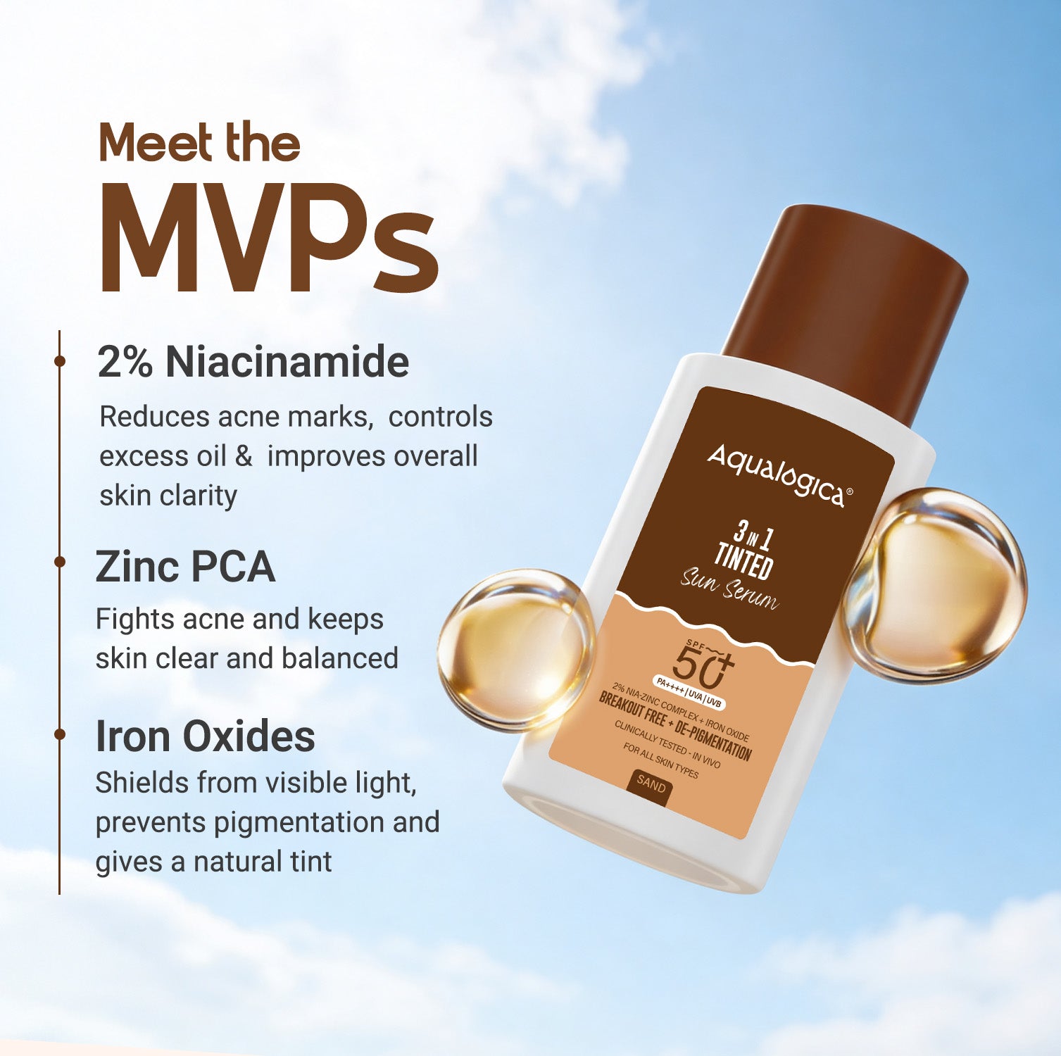 3-in-1 Tinted Sun Serum - Sand | 50ml