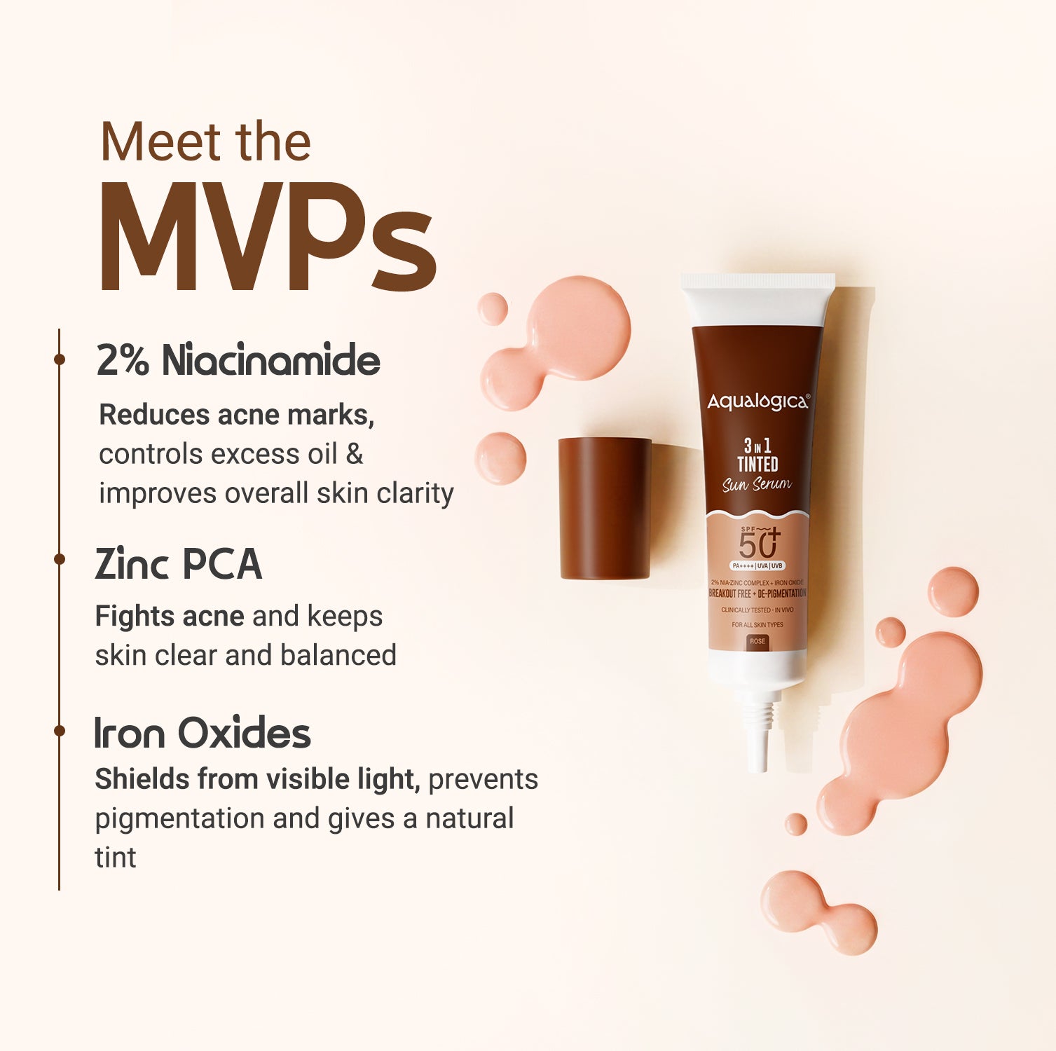 3-in-1 Tinted Sun Serum - Rose | Trial Pack | 10ml