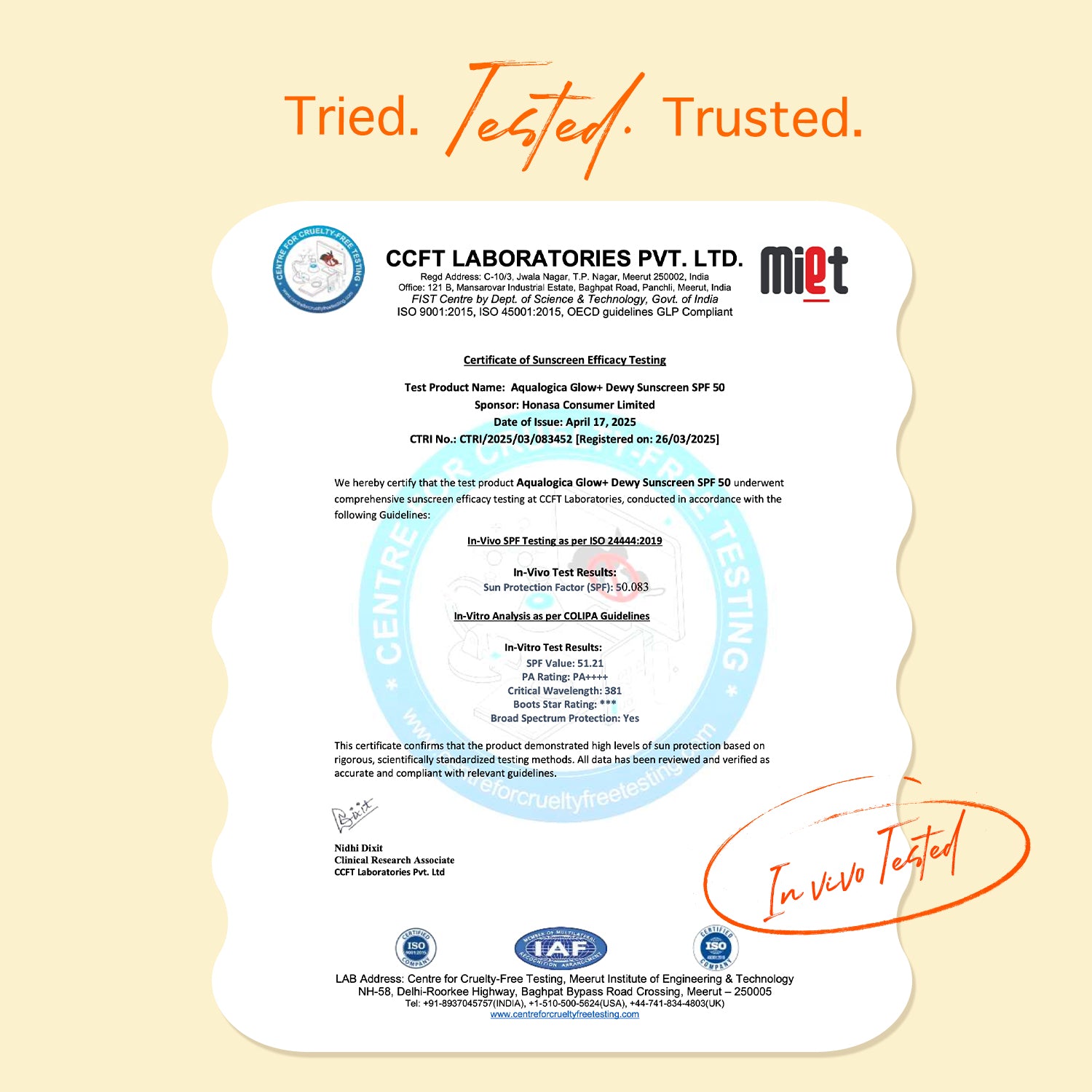 Glow+ Dewy Sunscreen Gel In-Vivo Tested SPF 50+ PA++++ with Papaya & Vitamin C - 80g