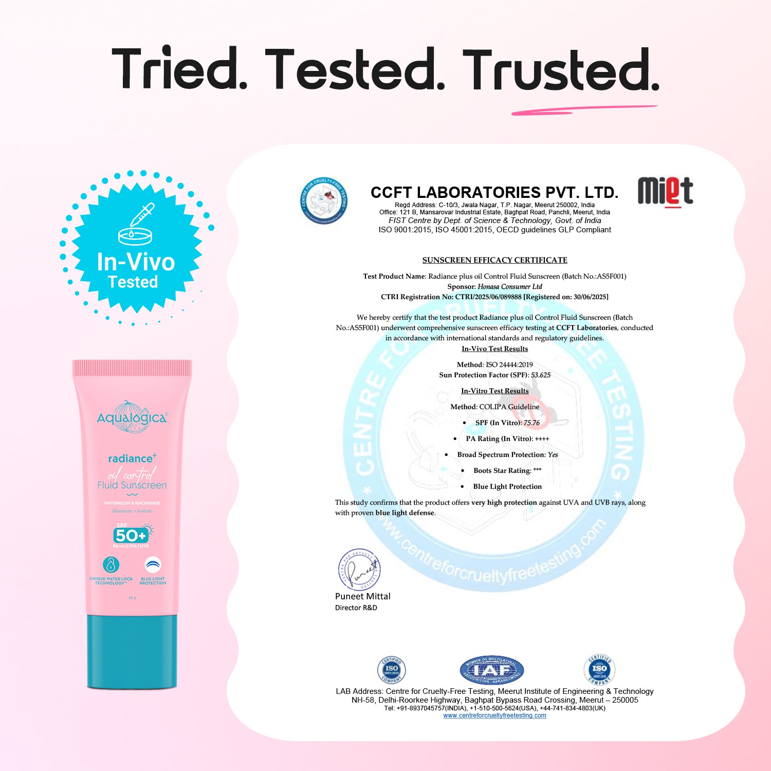 Radiance+ Oil Control Fluid Sunscreen for Oily Skin - 50g