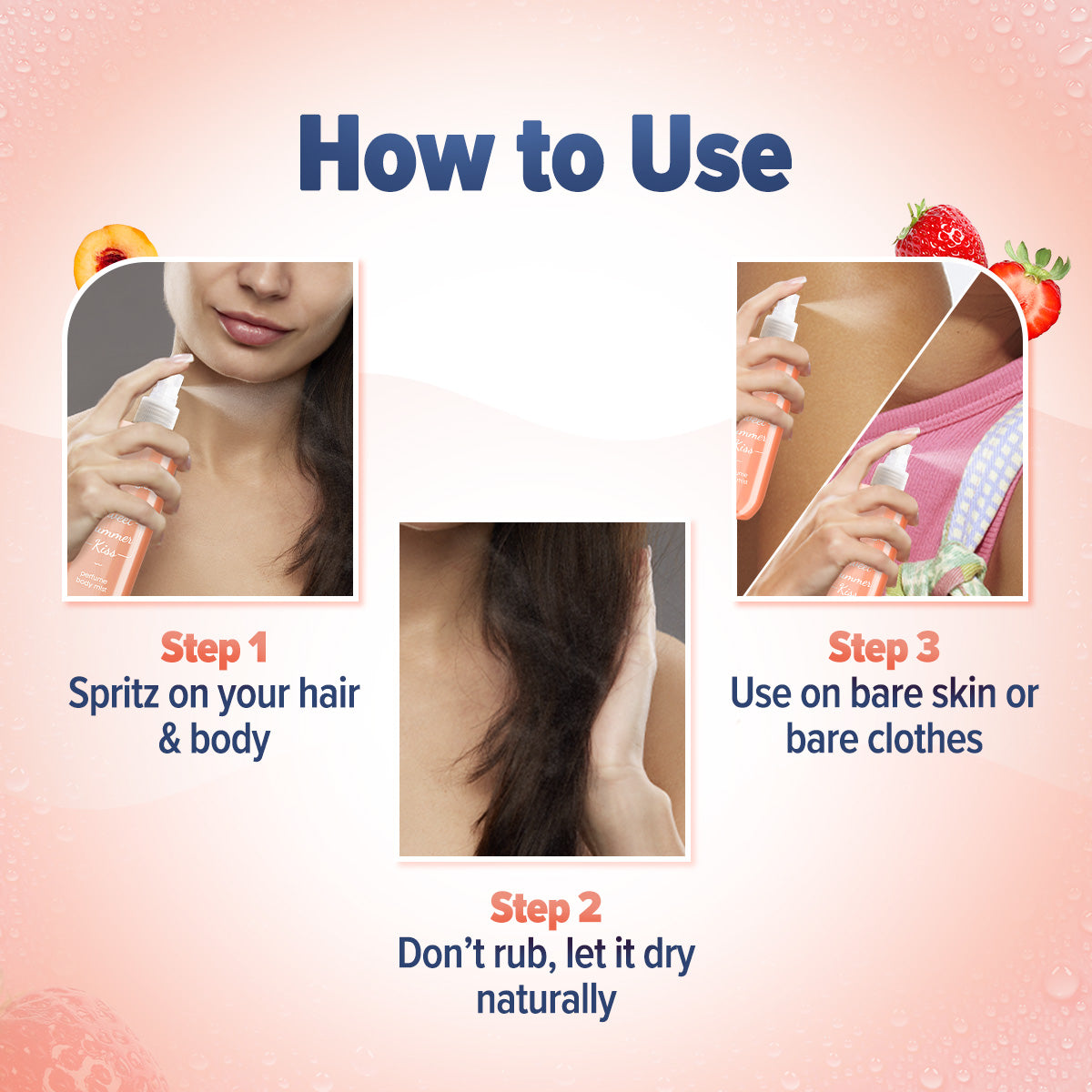 Refresh+ Sweet Summer Kiss Perfume Body Mist with Zemea and