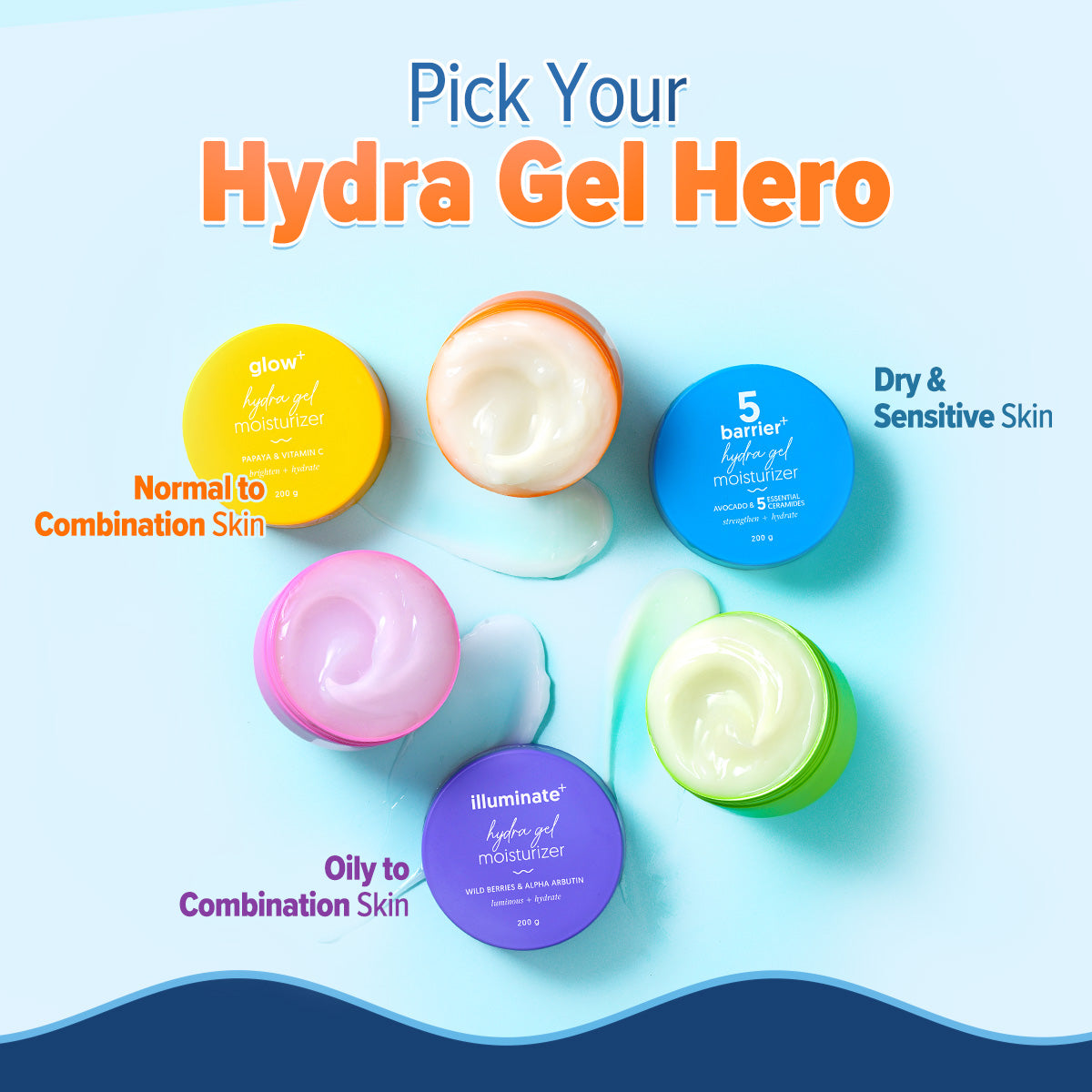 Glow+ Hydra Gel Moisturizer with Vitamin C & Papaya - 200 g