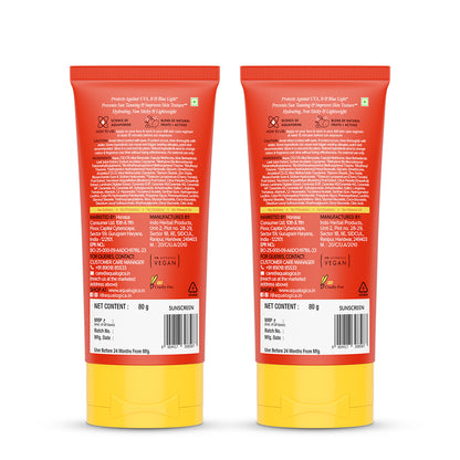 Detan+ Dewy Sunscreen, 80g (Pack Of 2)