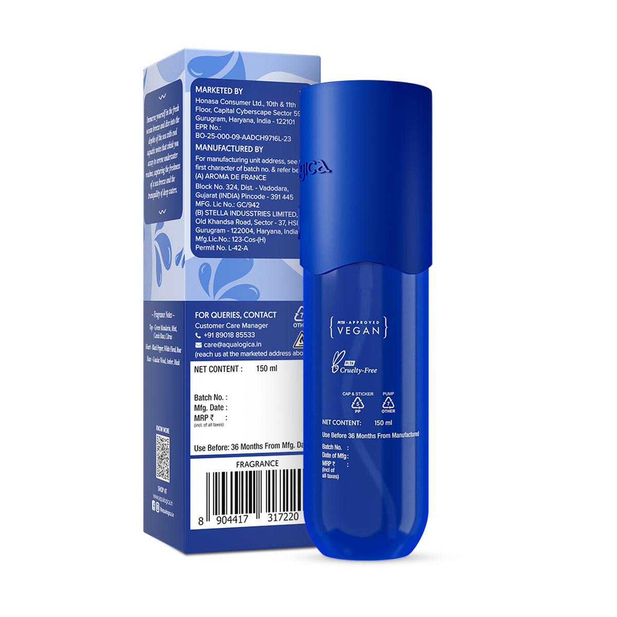 Refresh+ Perfume Body Mist - Ocean Breeze with Zemea & Hyaluronic Acid 150 ml