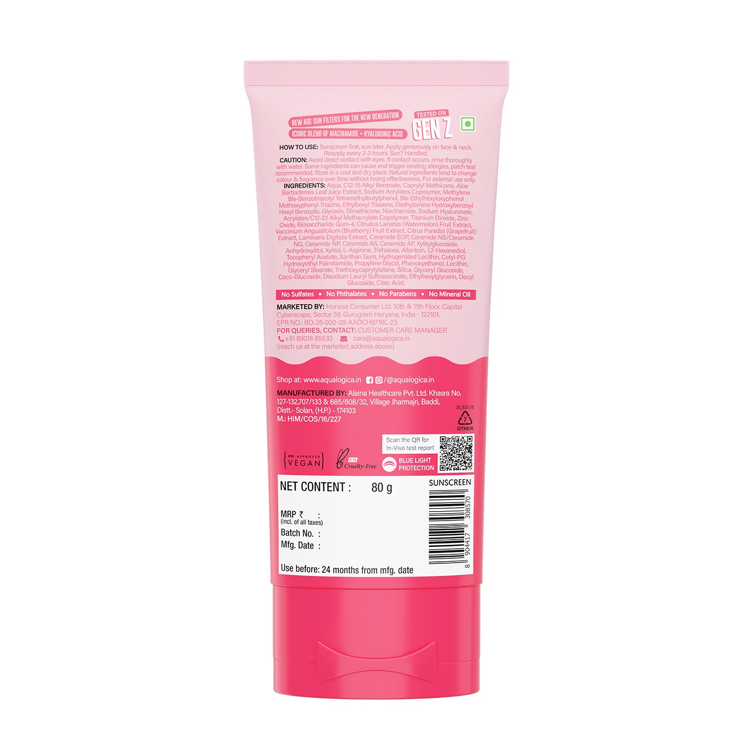 Radiance+ Dewy Sunscreen In-Vivo Tested with Watermelon & Niacinamide with SPF 50 & PA++++ - 80g