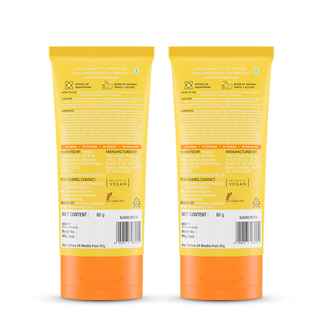 Glow+ Dewy Sunscreen 80g - Pack of 2