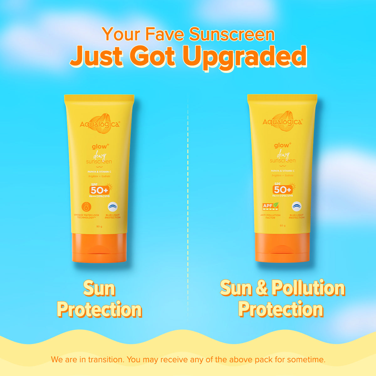 FREEBIE | Glow+ Dewy Sunscreen with SPF 50+ & PA++++ for UVA/B & Blue Light Protection & No White Cast - 80g