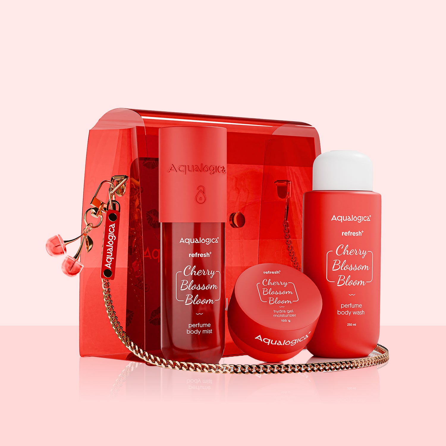 Refresh+ Cherry Blossom Bloom - Hot girl essentials Gift set with Sling bag & charms