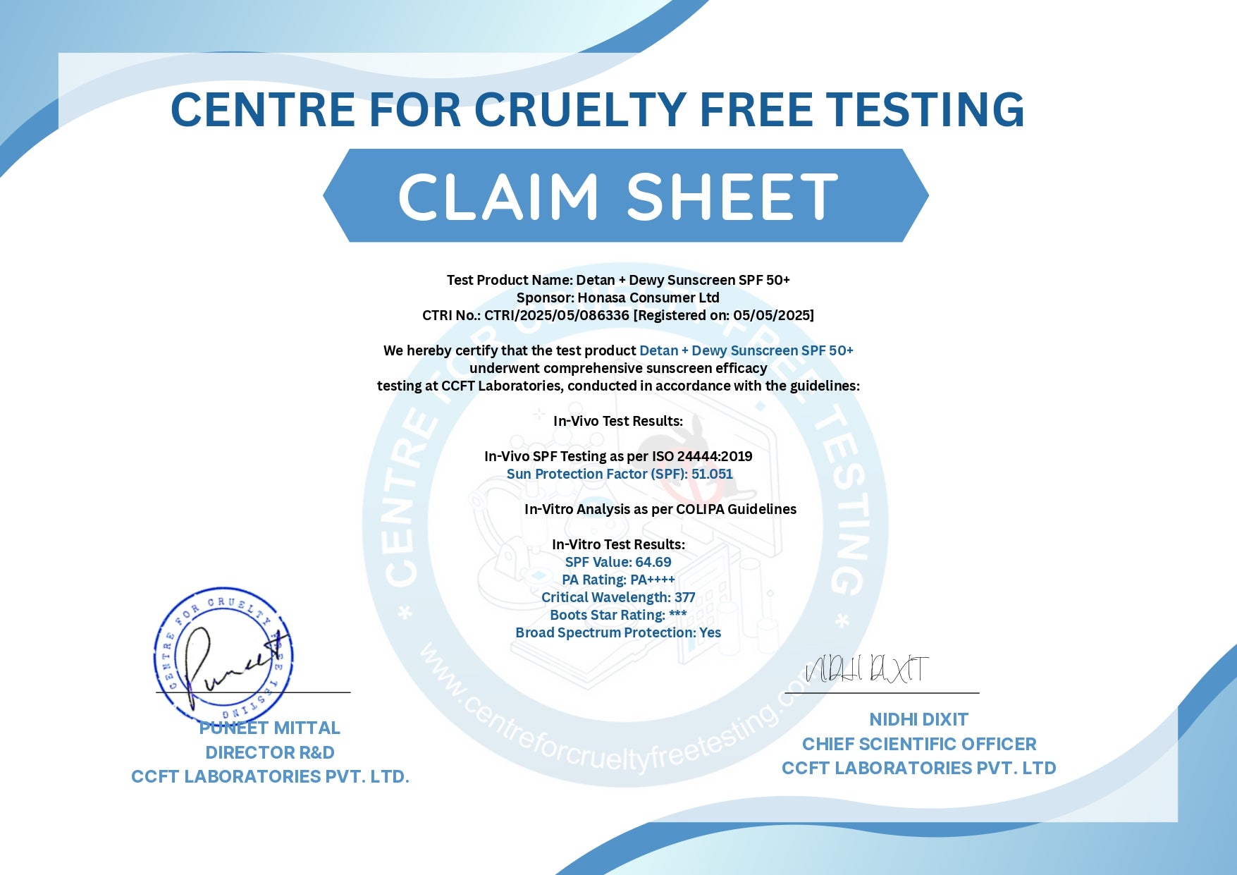 Invivo certificate