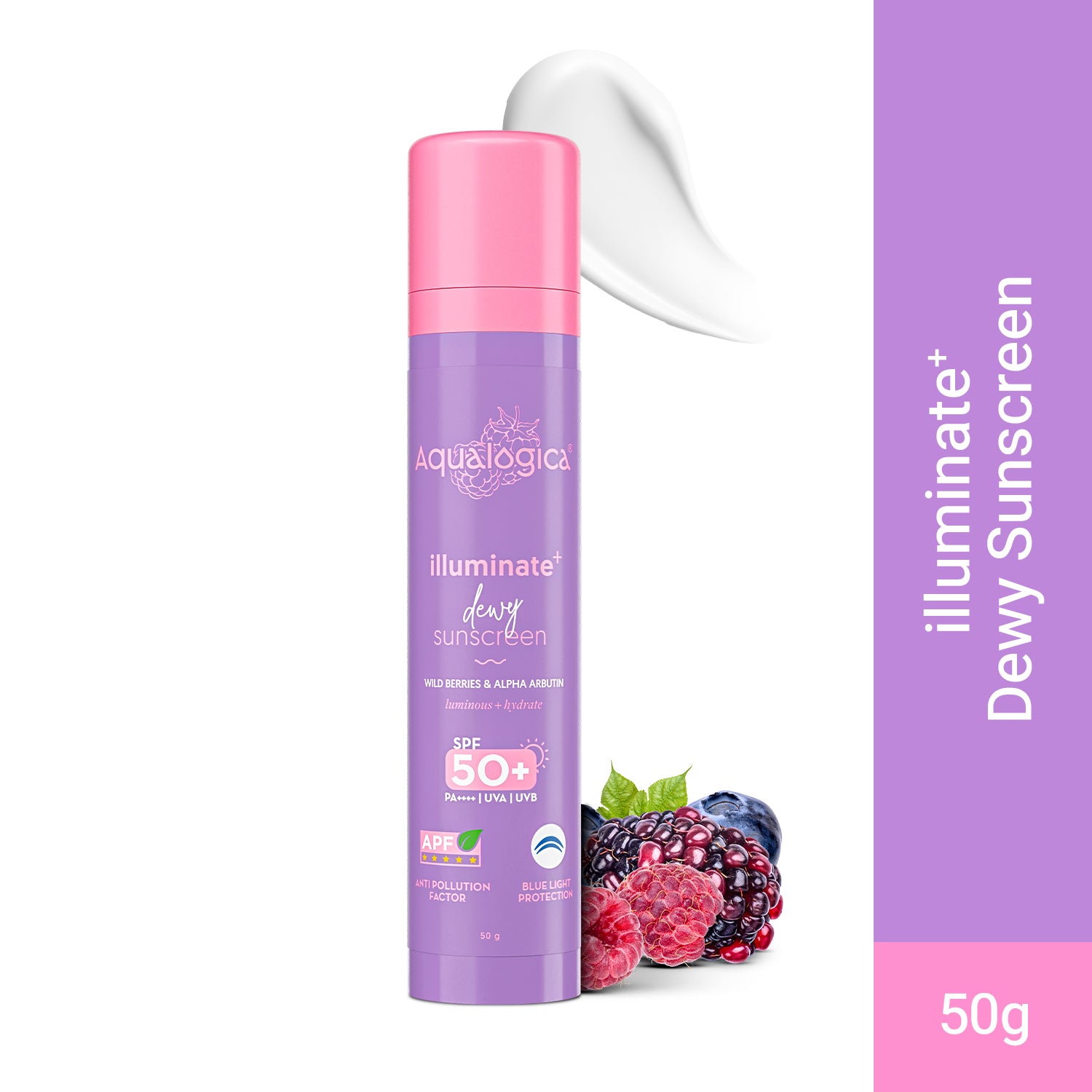 Illuminate+ Dewy Sunscreen SPF 50+ PA++++ with Wild Berries & Alpha Arbutin - 50 g