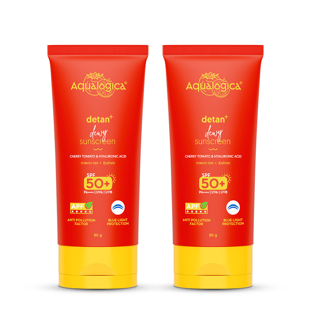 Detan+ Dewy Sunscreen, 80g (Pack Of 2)