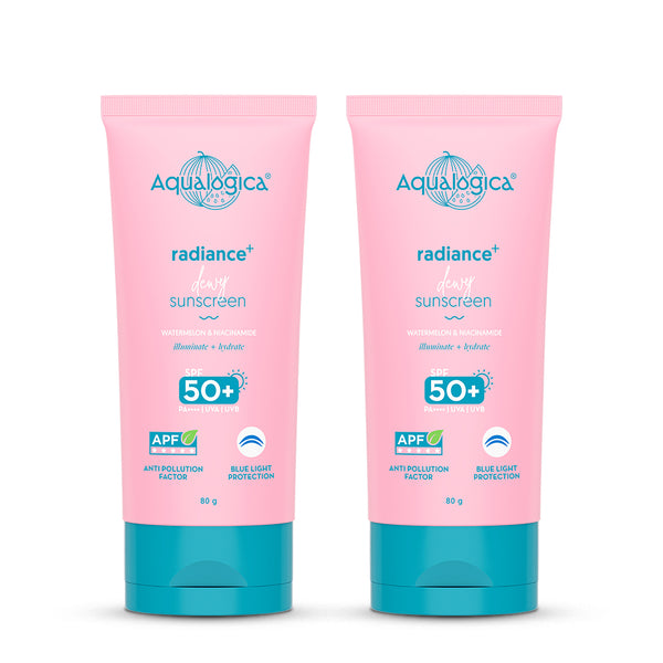 Radiance+ Dewy Sunscreen In-Vivo Tested with Watermelon & Niacinamide with SPF 50 & PA++++ - 80g (Pack of 2)