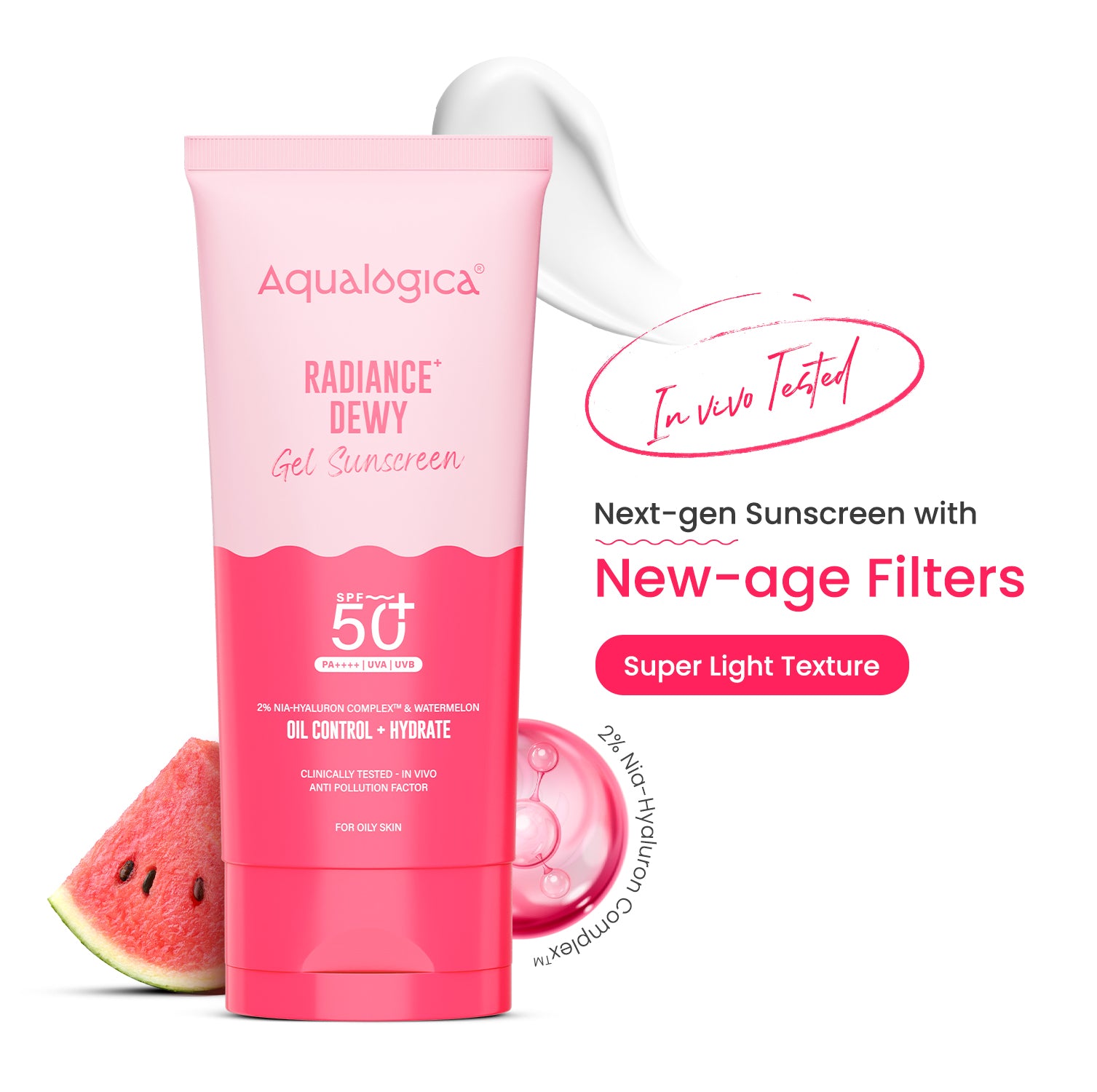 Radiance+ Dewy Sunscreen In-Vivo Tested with Watermelon & Niacinamide with SPF 50 & PA++++ - 80g