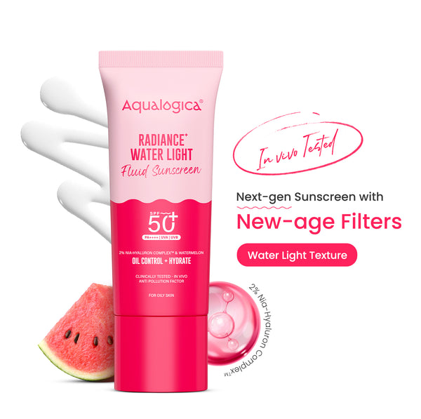 Aqualogica Radiance+ oil Control fluid Sunscreen SPF 50 PA++++ 50g