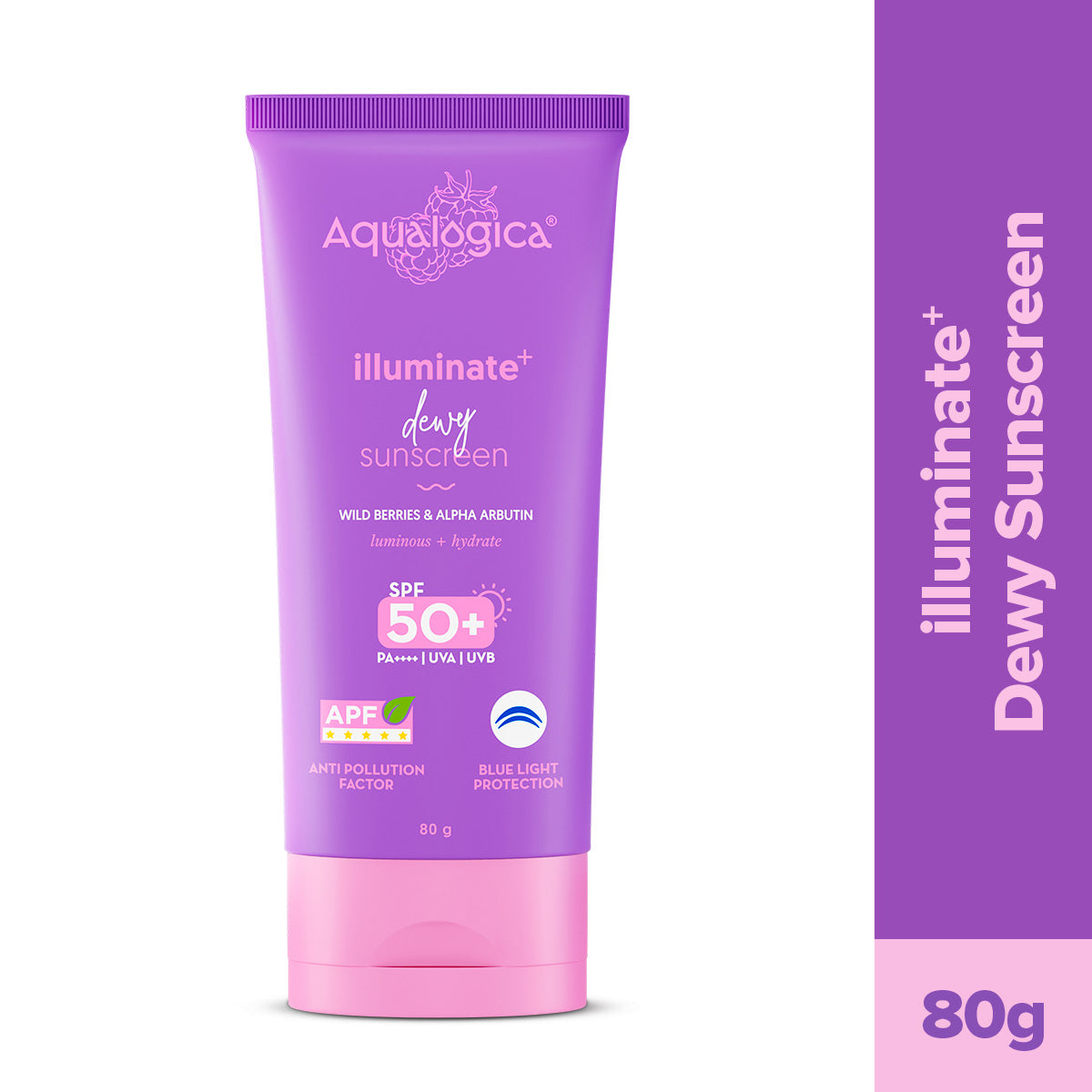 Illuminate+ Dewy Sunscreen SPF 50+ PA++++  with Wild Berries & Alpha Arbutin - 80 g