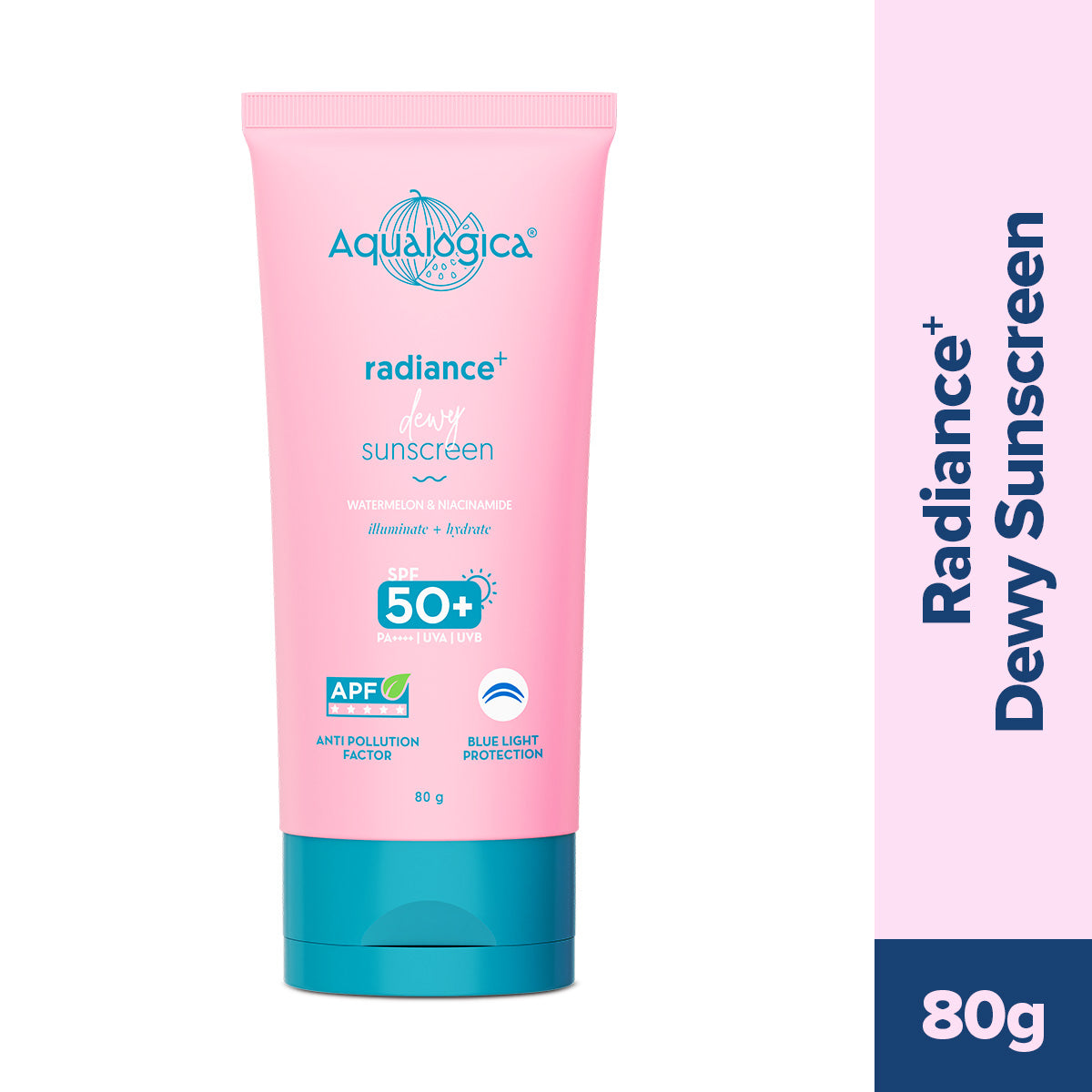 Radiance+ Dewy Sunscreen with Watermelon & Niacinamide with SPF 50 & PA++++ - 80g (Pack of 2)