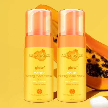 Glow+ Mousse Hydrating Foam Cleanser - 100 ml (Pack of 2)