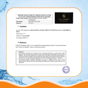 Report for Invitro Sunscreen Stick