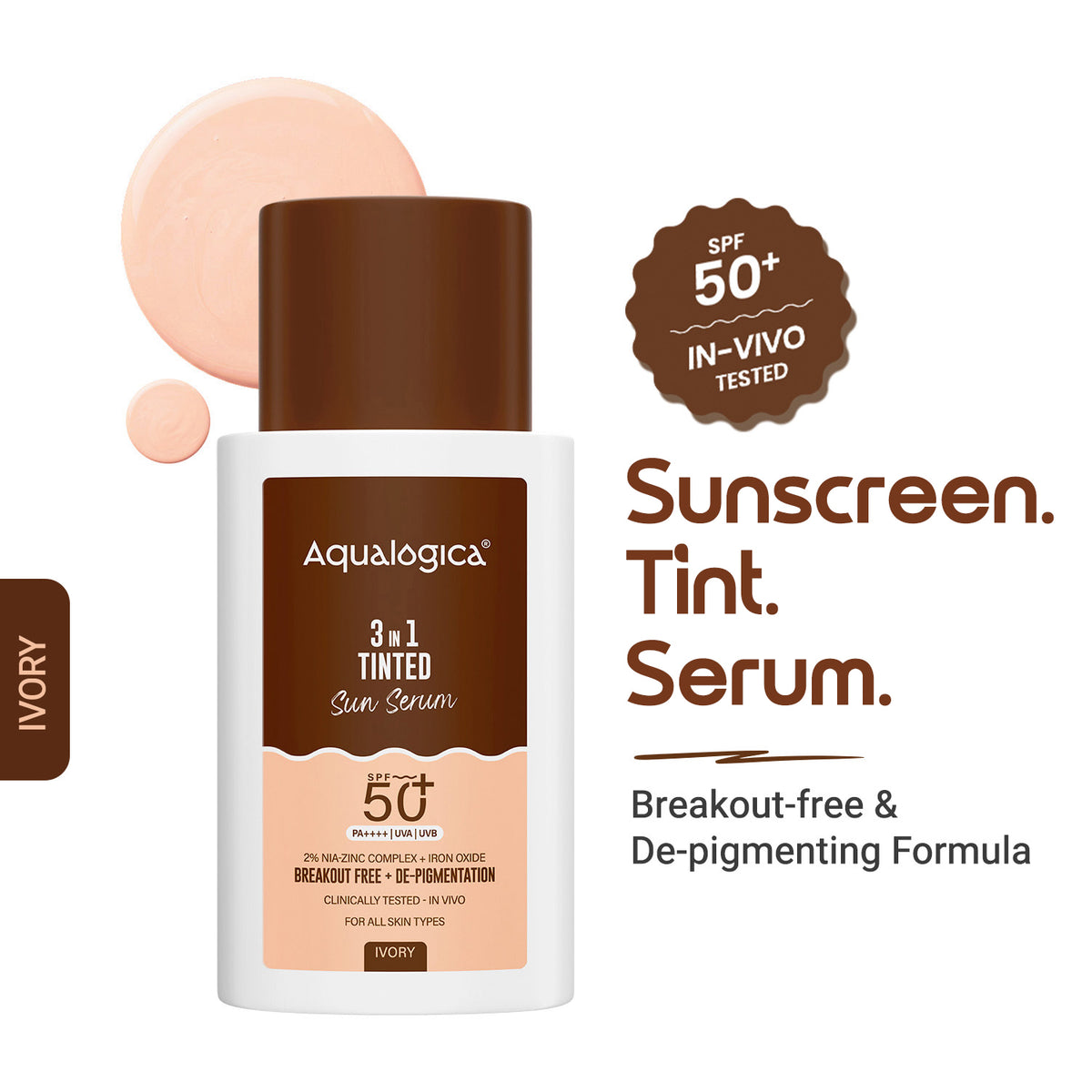 3-in-1 Tinted Sun Serum - Ivory | 50g