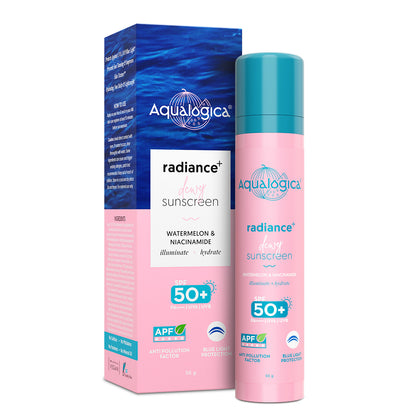 Radiance+ Dewy Sunscreen with Anti Pollution Factor (APF) | Watermelon & Niacinamide with SPF 50 & PA+++ - 50g