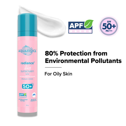 Radiance+ Dewy Sunscreen with Anti Pollution Factor (APF) | Watermelon & Niacinamide with SPF 50 & PA+++ - 50g