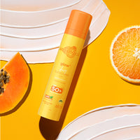 Glow+ Dewy Sunscreen SPF 50+ PA++++ with Anti Pollution Factor (APF) | Papaya & Vitamin C - 50g