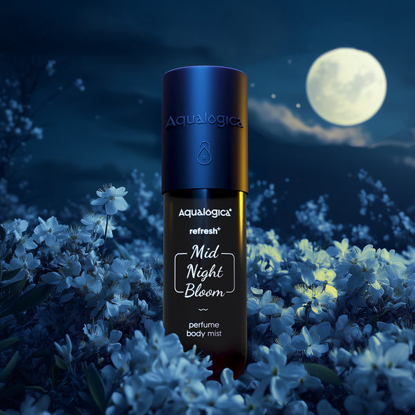 Aqualogica Refresh+ Mid Night Bloom Perfume body mist SPF 50 PA++++ 50g