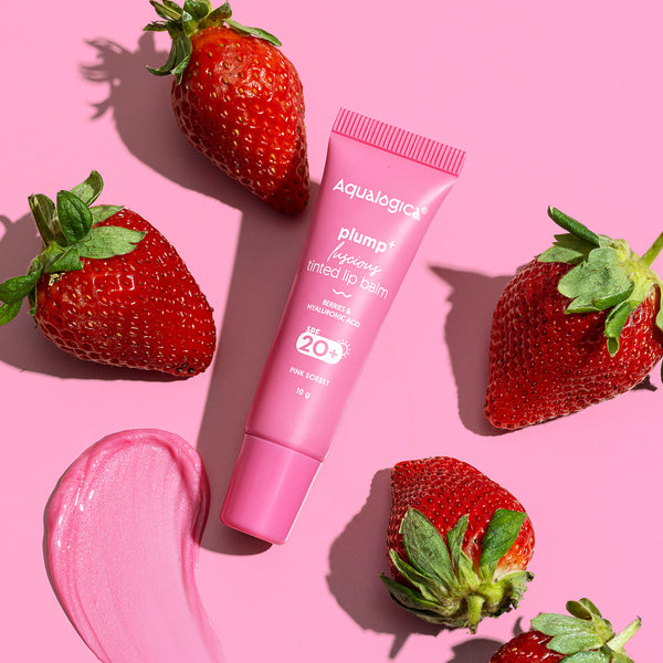 Aqualogica Plump + Luscious Tinted Lip Balm - Pink Sorbet SPF 50 PA++++ 50g