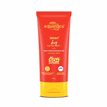 FREEBIE | Detan+ Dewy Sunscreen with SPF 50+ & PA++++ for UVA/B & Blue Light Protection  & No White Cast - 80g