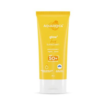 FREEBIE | Glow+ Dewy Sunscreen with SPF 50+ & PA++++ for UVA/B & Blue Light Protection & No White Cast - 80g