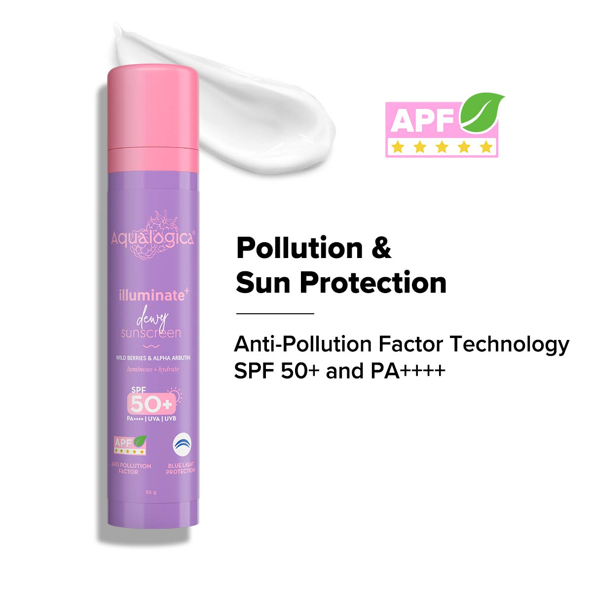 Illuminate+ Dewy Sunscreen SPF 50+ PA++++ with Wild Berries & Alpha Arbutin - 50 g