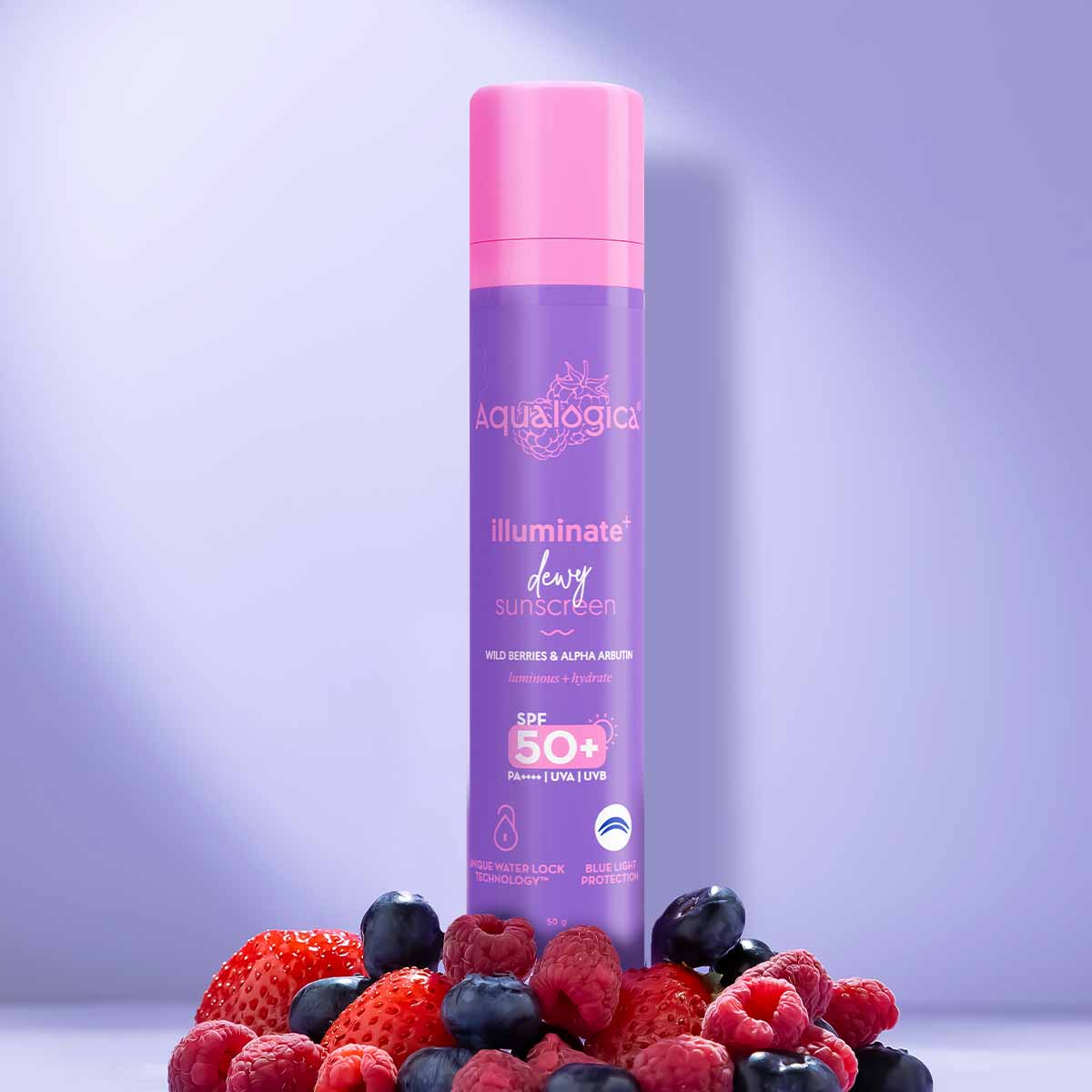 Illuminate+ Dewy Sunscreen SPF 50+ PA++++  with Wild Berries & Alpha Arbutin - 50 g