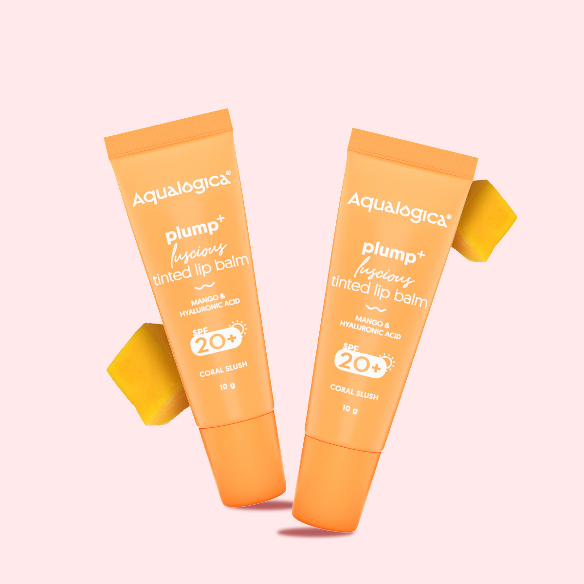 Coral Slush Plump+ Luscious Tinted Lip Balm - 10g (Pack of 2)