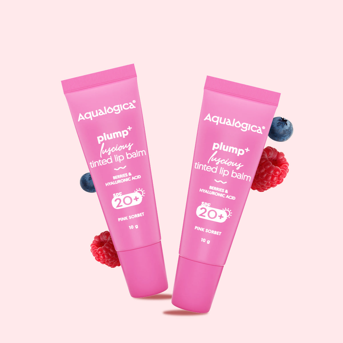 Pink Sorbet Plump+ Luscious Tinted Lip Balm - 10g (Pack of 2)