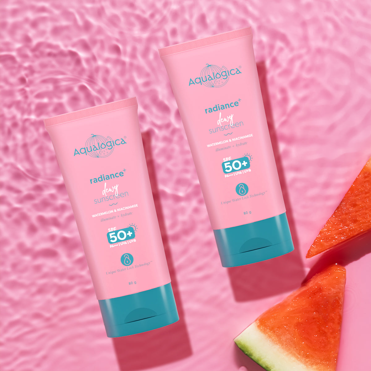 Radiance Suncreen Radiance+ Dewy Sunscreen with Watermelon & Niacinamide with SPF 50 & P ...