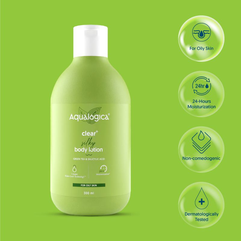 Clear+ Silky Body Lotion 300 ml – Aqualogica