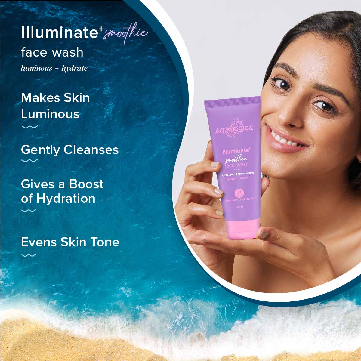 IIIuminate+ Smoothie Face Wash with Wild Berries & Alpha Arbutin for Luminous Glow - 100ml