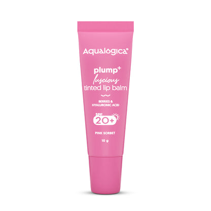 Pink Sorbet Plump+ Luscious Tinted SPF 20+ Lip Balm with Berries & Hyaluronic Acid - 10g