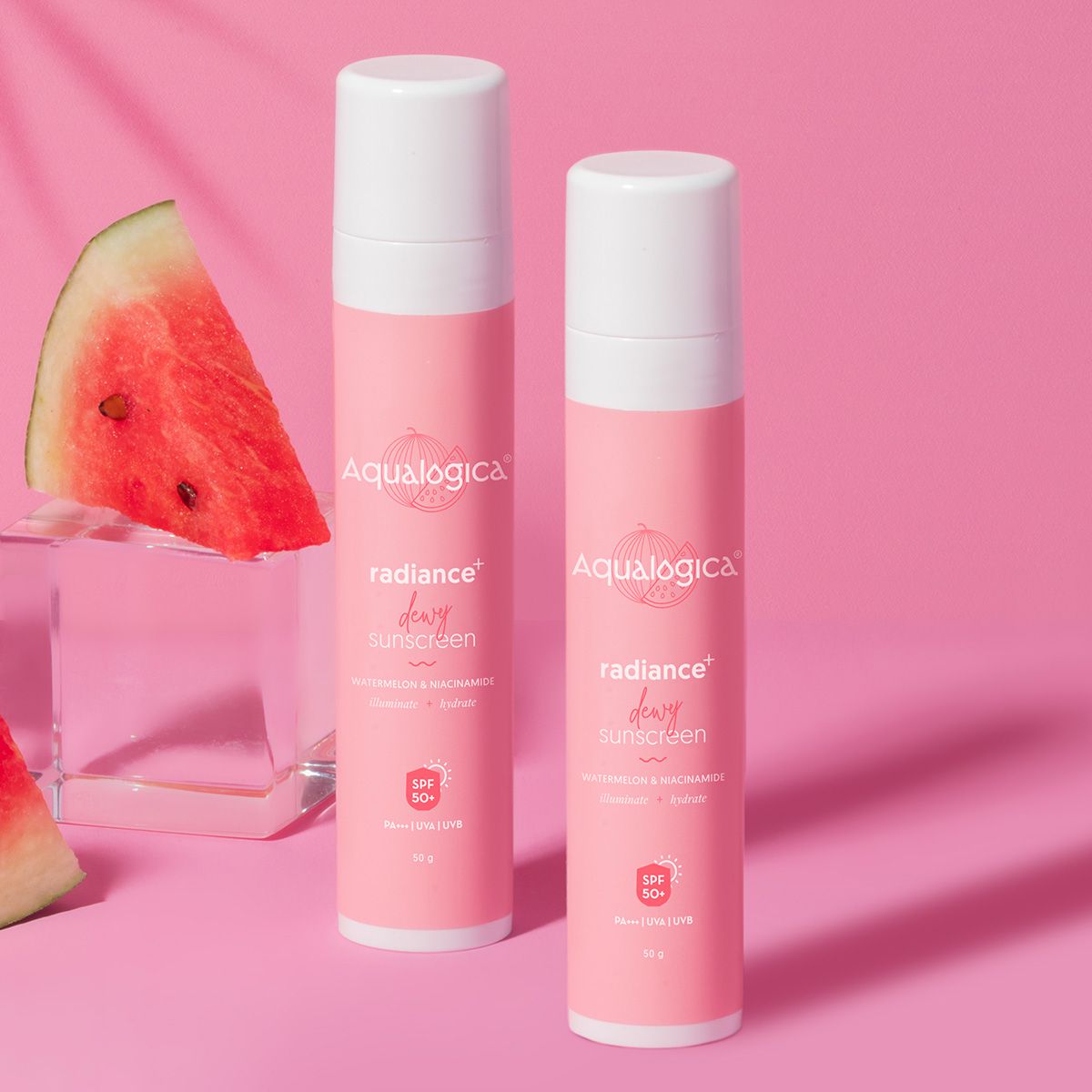 Radiance+ Dewy Sunscreen with Watermelon & Niacinamide with SPF 50 & PA++++ - 50g(Pack of 2)